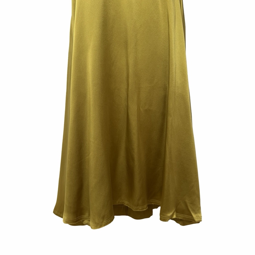 ATM Anthony Thomas Melillo Silk Swing Slip Mini Dress Size S Pea Green Luxury - Picture 2 of 7